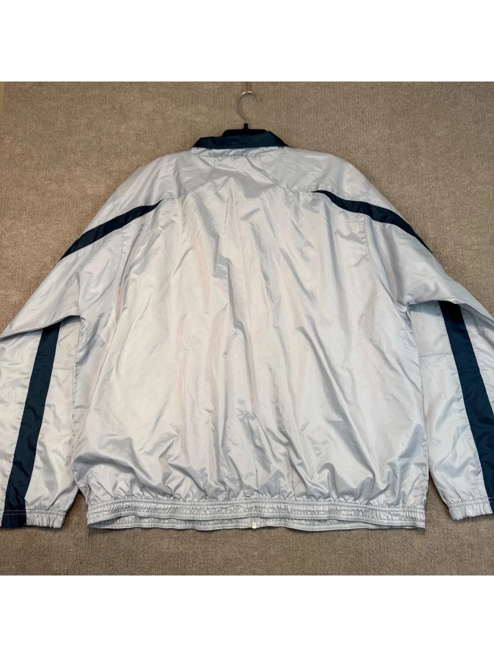 Wilson Staff Jacket Mens 2XL Golf Windbreaker Insulated Lined Striped Gray